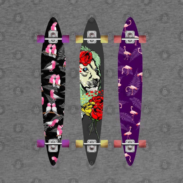 Longboard Skateboard pattern by mailboxdisco